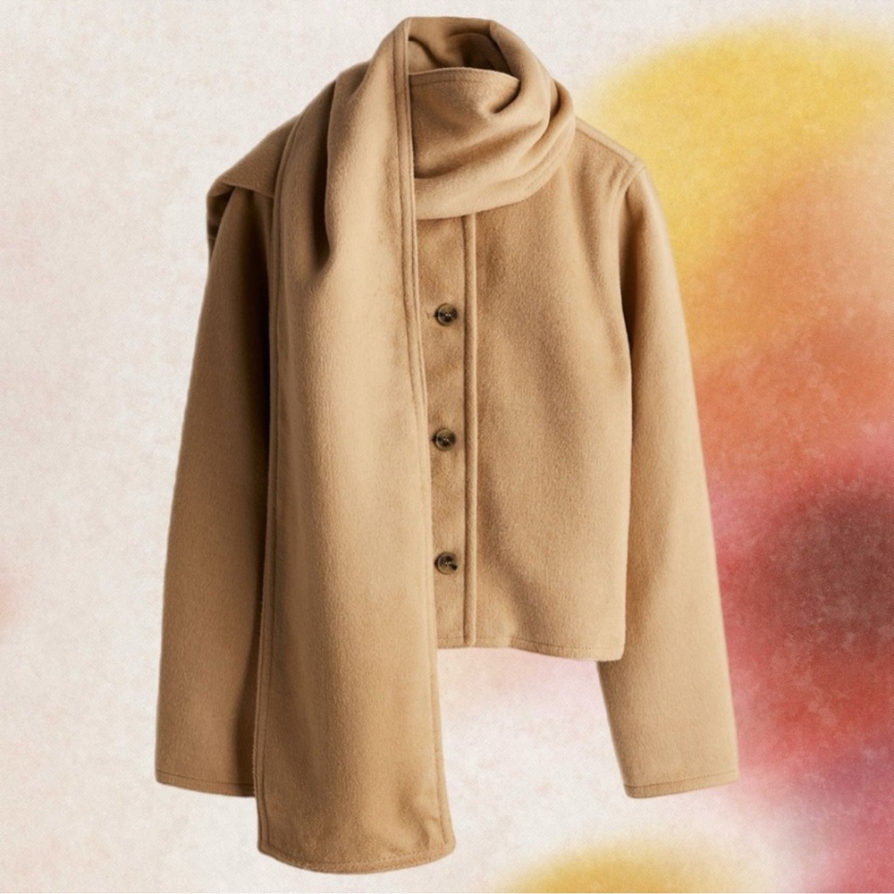 H&M Felt Jacket with removable scarf
